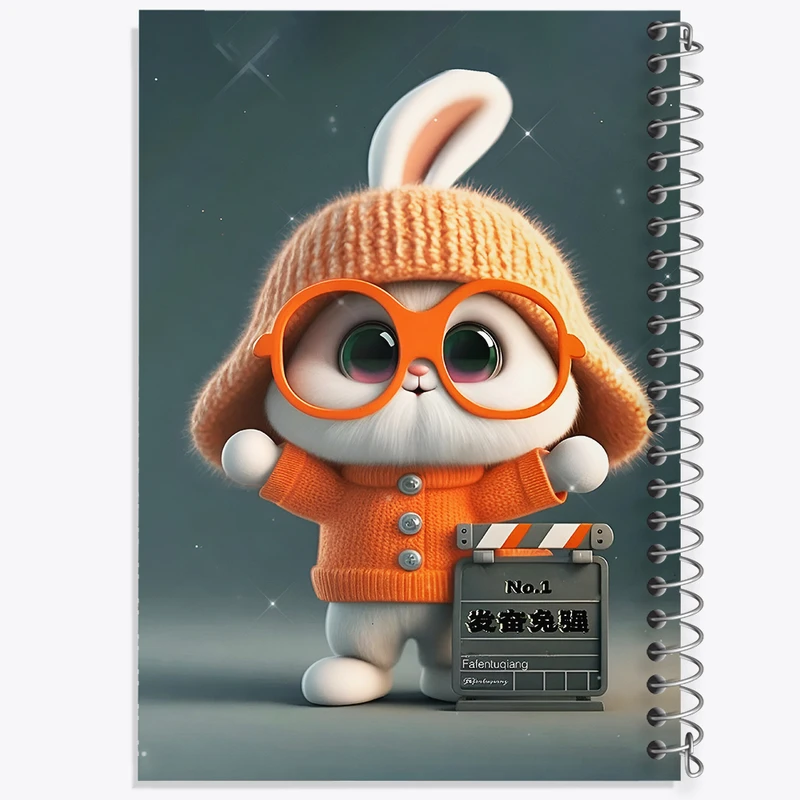 دفتر شطرنجی 50 برگ خندالو طرح خرگوش کیوت کد F5677