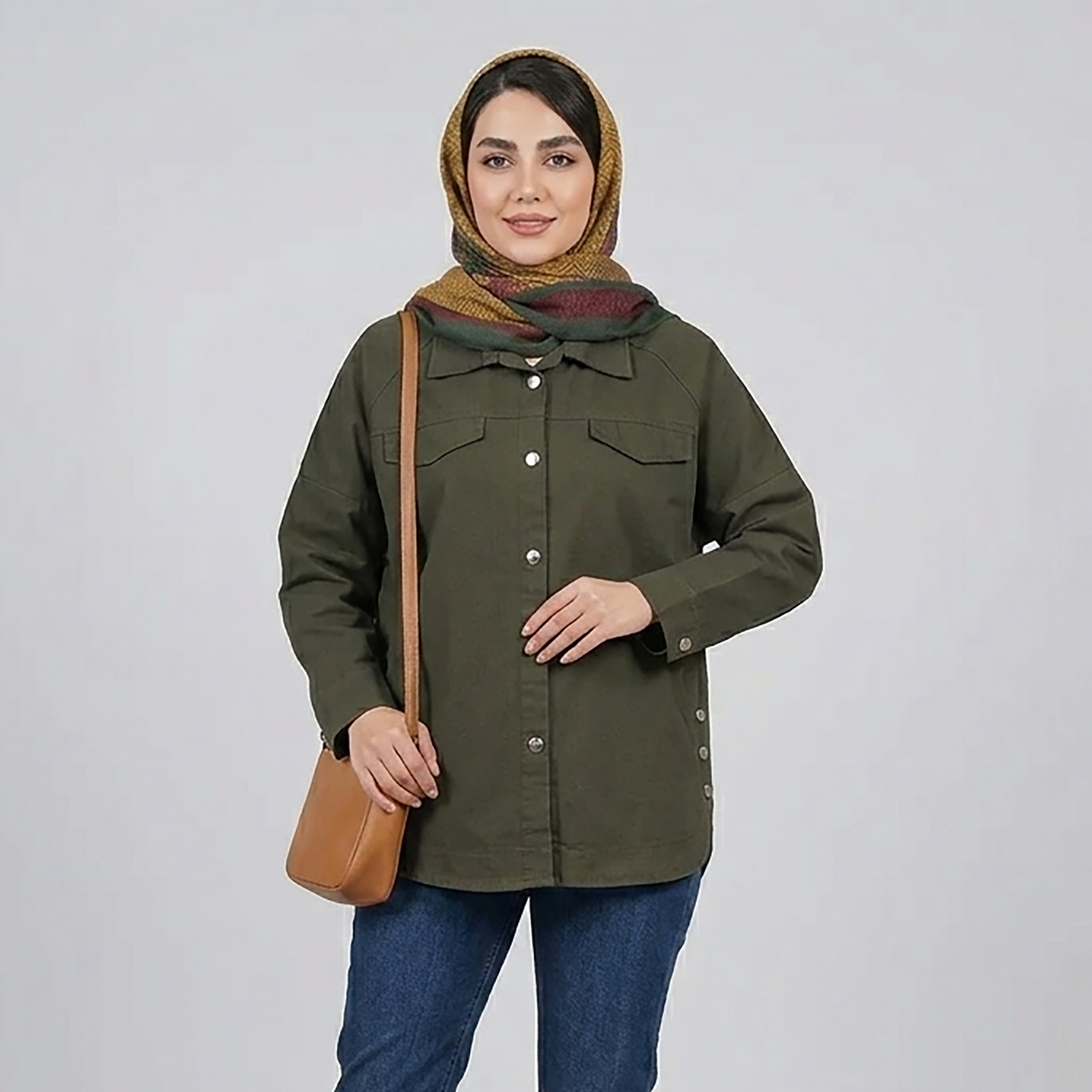 مانتو زیر باسن زنانه مدل کتان 5