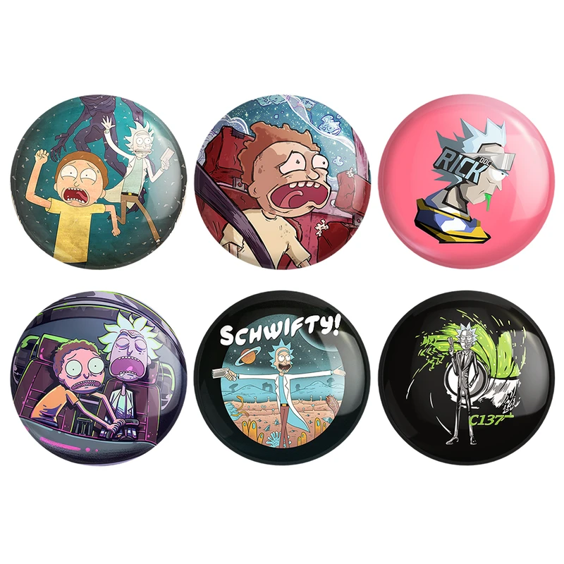 مگنت خندالو طرح انیمیشن ریک و مورتی Rick and Morty کد 1700B مجموعه 6 عددی