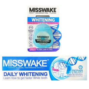 خمیر دندان میسویک مدل Whitening حجم 75 میلی لیتر به همراه نخ دندان میسویک  مدل Whitening