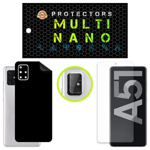 Multi Nano X-SFM Model Anti Reflex Screen Protector Suitable For Samsung Galaxy A51 4G Mobile Phone Along With The Rear Skin And Camera Lens Protector