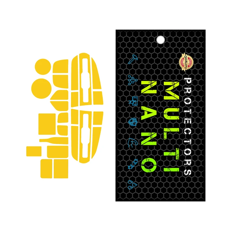 برچسب  محافظ شفاف دکمه‌های خودرو مولتی نانو مدل X-F1T مناسب برای فونیکس آریزو 6 GT مجموعه 24 عددی