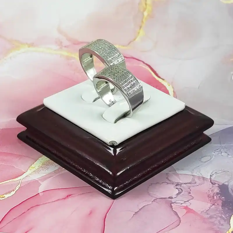 ست انگشتر نقره زنانه و مردانه سلین کالا کد 15