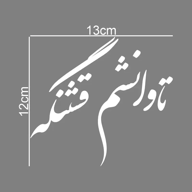 برچسب بدنه خودرو طرح تاوانشم قشنگه کد MT-W422