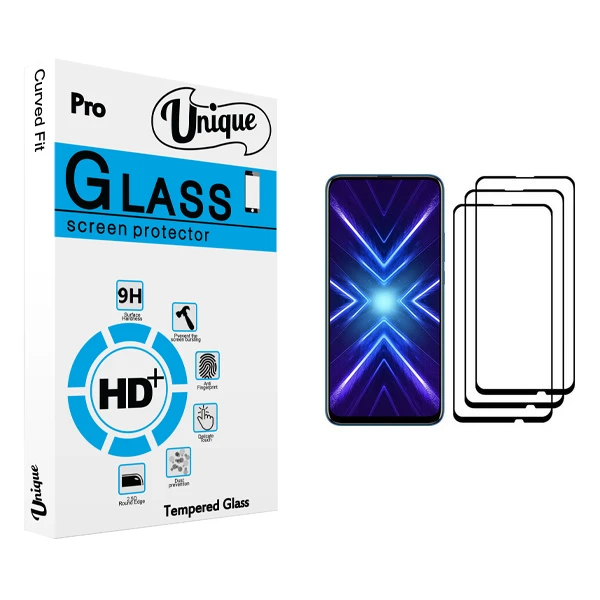 محافظ صفحه نمایش يونيک مدل +Clear مناسب برای گوشی موبایل آنر 9X بسته سه عددی