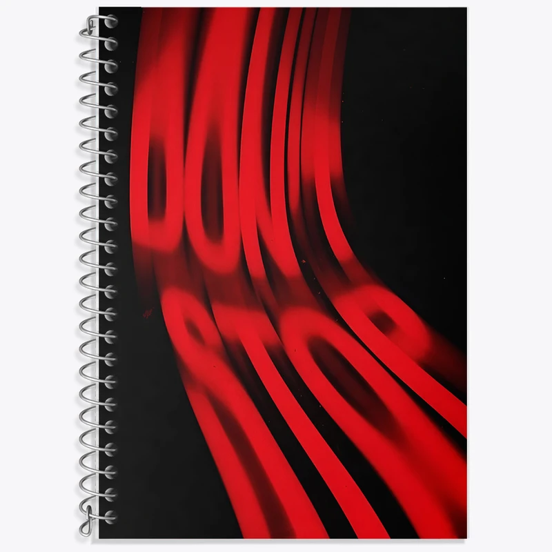 دفتر زبان 50 برگ خندالو مدل سه خط طرح don't Stop کد F5059