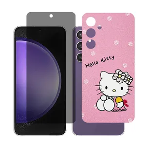 Glass Together model Privacy Screen Protector Suitable for Samsung Galaxy S23 FE Mobile Phone with Back cover sticker
