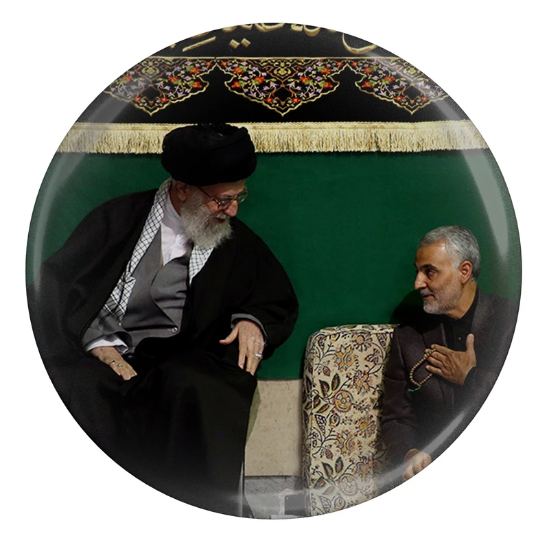 مگنت طرح رهبر حضرت خامنه ای و سردار شهید حاج قاسم سلیمانی مدل S4847 