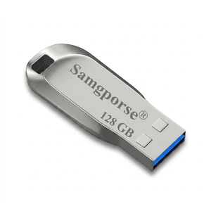 فلش مموری فلزی سمگپرس مدل high speed ظرفیت 128 گیگابایت با رابط usb 2.0، سرعت خواندن 20 مگابایت بر ثانیه، طراحی بدون درپوش و شیار اتصال بند، سازگار با تمامی سیستم عامل ها و دستگاه های موبایل، کامپیوتر، لپ تاپ و تلویزیون
