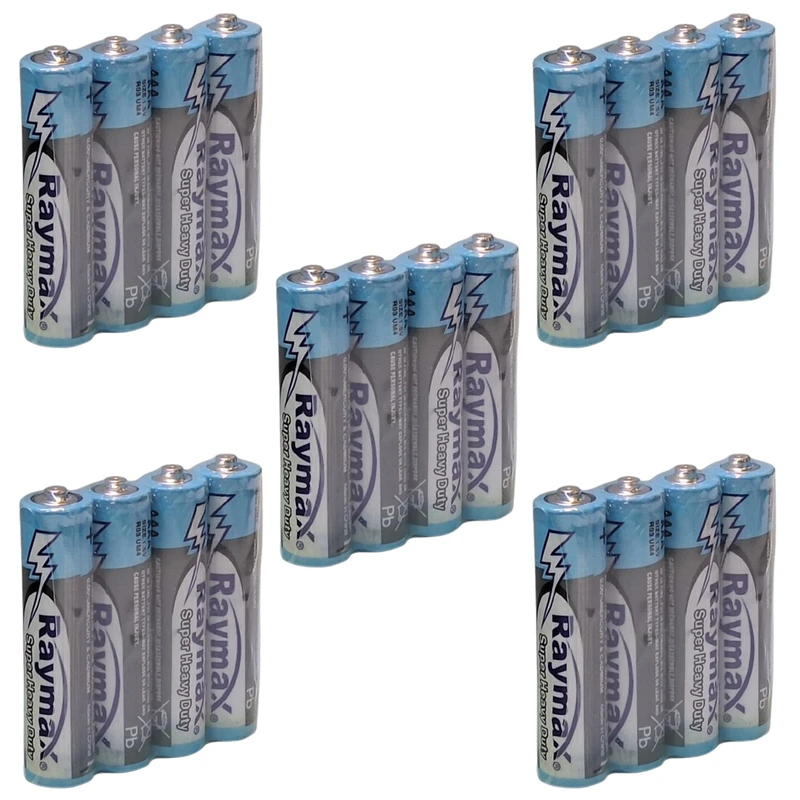 باتری نیم قلمی رایکس مدل SUPER HEAVY DUTY-4PCS بسته 20 عددی