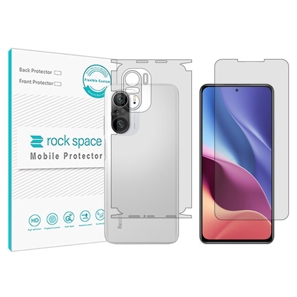 محافظ صفحه نمایش شفاف راک اسپیس مدل HyGEL مناسب برای گوشی موبایل شیائومی Redmi K40 به همراه محافظ پشت 