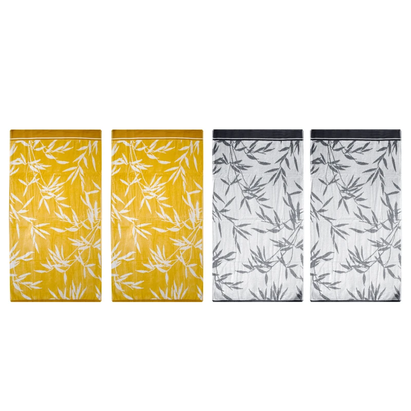 حوله دستی ازدیلک مدل hardal-gri سایز 50x85 سانتی متر مجموعه 4 عددی