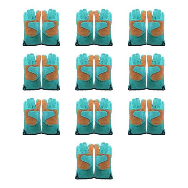 دستکش ایمنی مدل کف دوبل تمام چرم مجموعه 10 عددی دستکش ایمنی مدل کف دوبل تمام چرم مجموعه 10 عددی