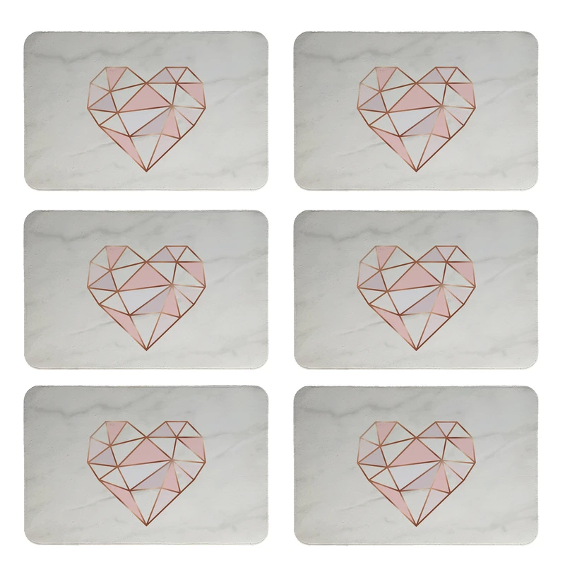 زیربشقابی طرح قلب کد 8640 بسته 6 عددی