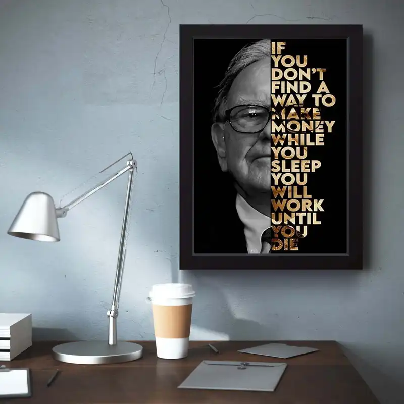 تابلو مدل انگیزشی Warren Buffett وارن بافت کد m2413-w