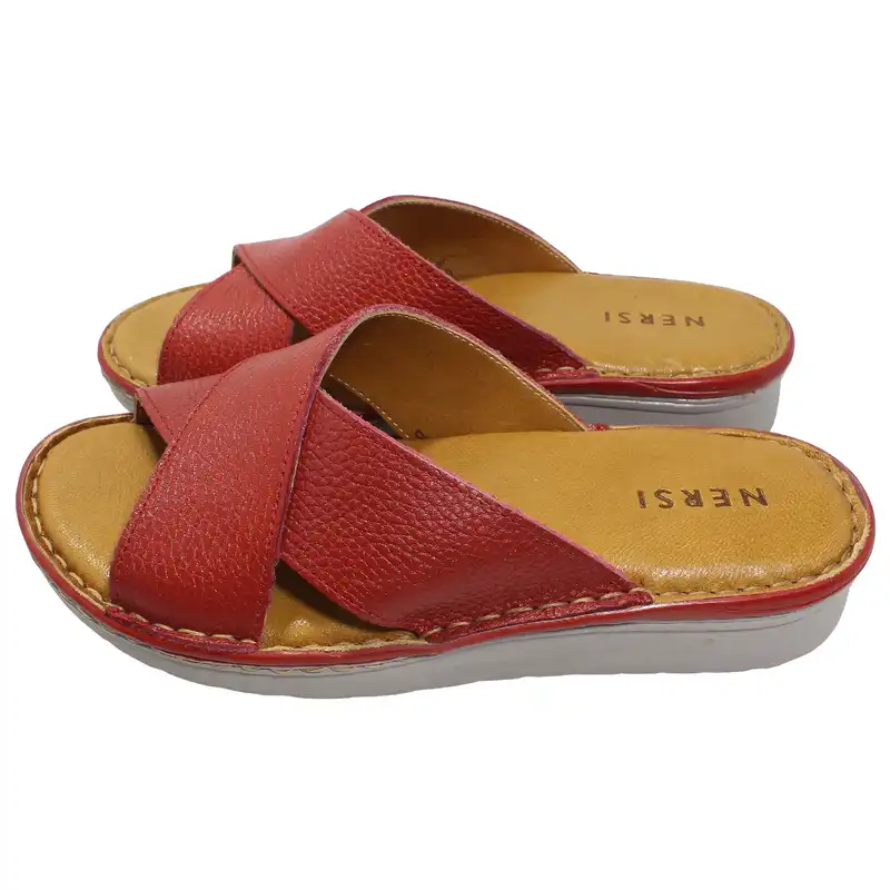 دمپایی زنانه نرسی مدل چرم طبیعی کد 6