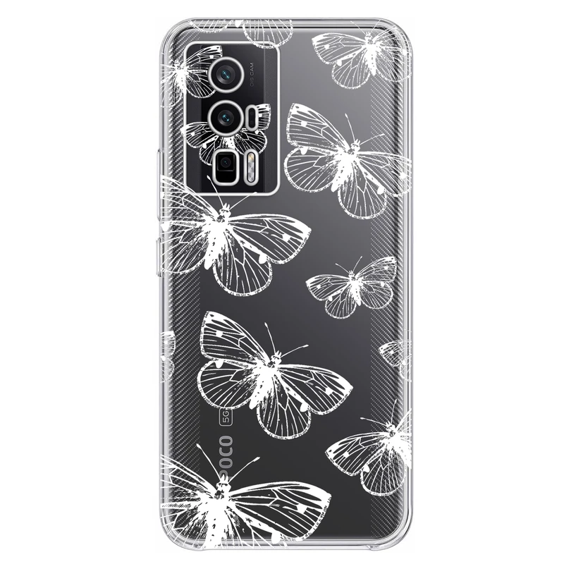 کاور مگافون طرح پروانه مدل C54-W مناسب برای گوشی موبایل شیائومی Poco F5 Pro