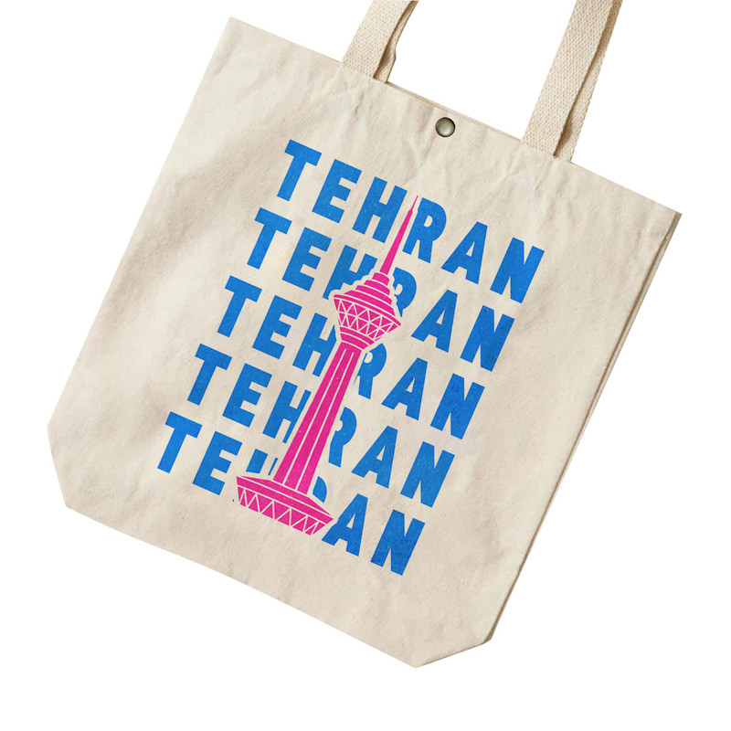 ساک خرید ترمه طراحان ایده مدل نماد برج میلاد تهران کد map0124 - S