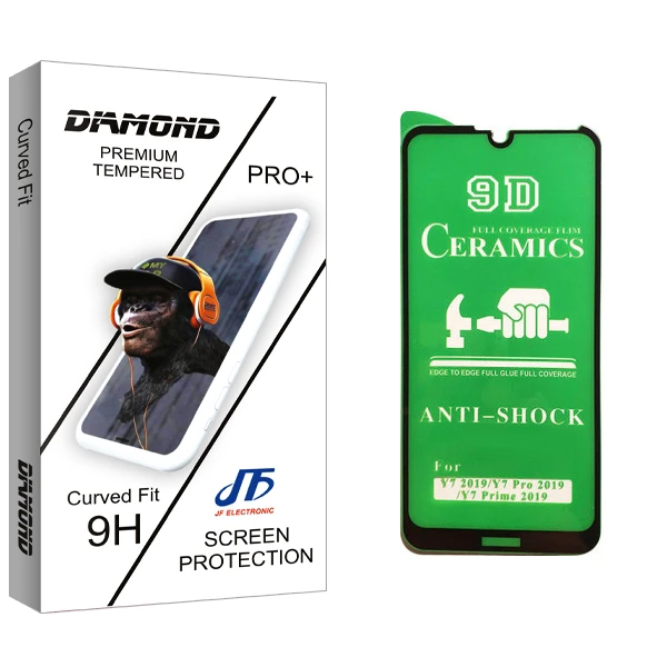 محافظ صفحه نمایش سرامیکی جی اف مدل Diamond glass مناسب برای گوشی موبایل هوآوی Y7 Prime 2019