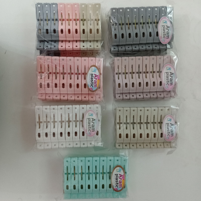 گیره لباس آرام پلاست مدل AR 2023 بسته 18 عددی