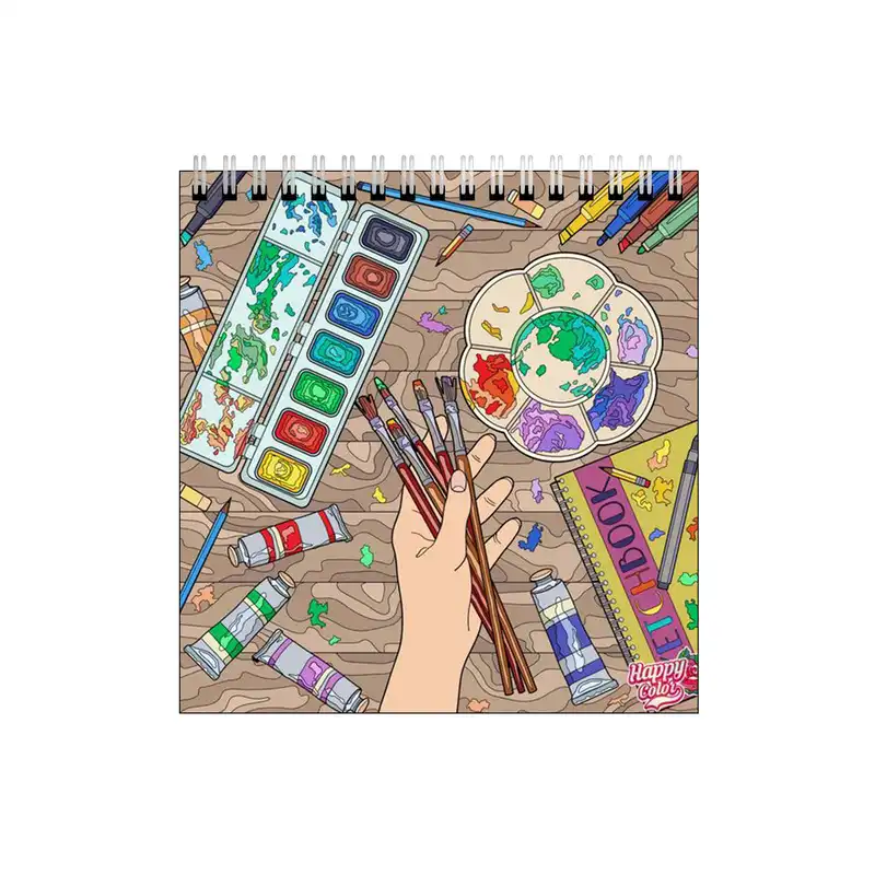 دفتر طراحی طرح نقاش و نقاشی و پالت رنگ کد 4834511