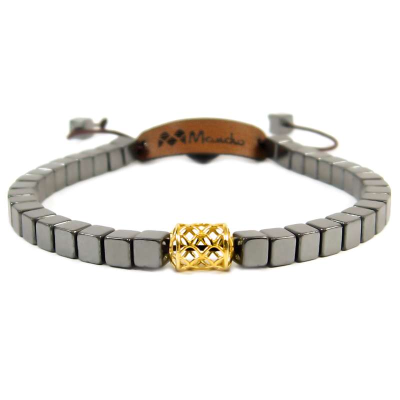 دستبند طلا 18عیار مردانه مانچو مدل bfg051