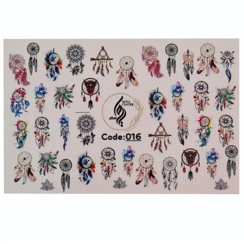 برچسب لنز ناخن رویاسنتر مدل AR 02 مجموعه 6 عددی