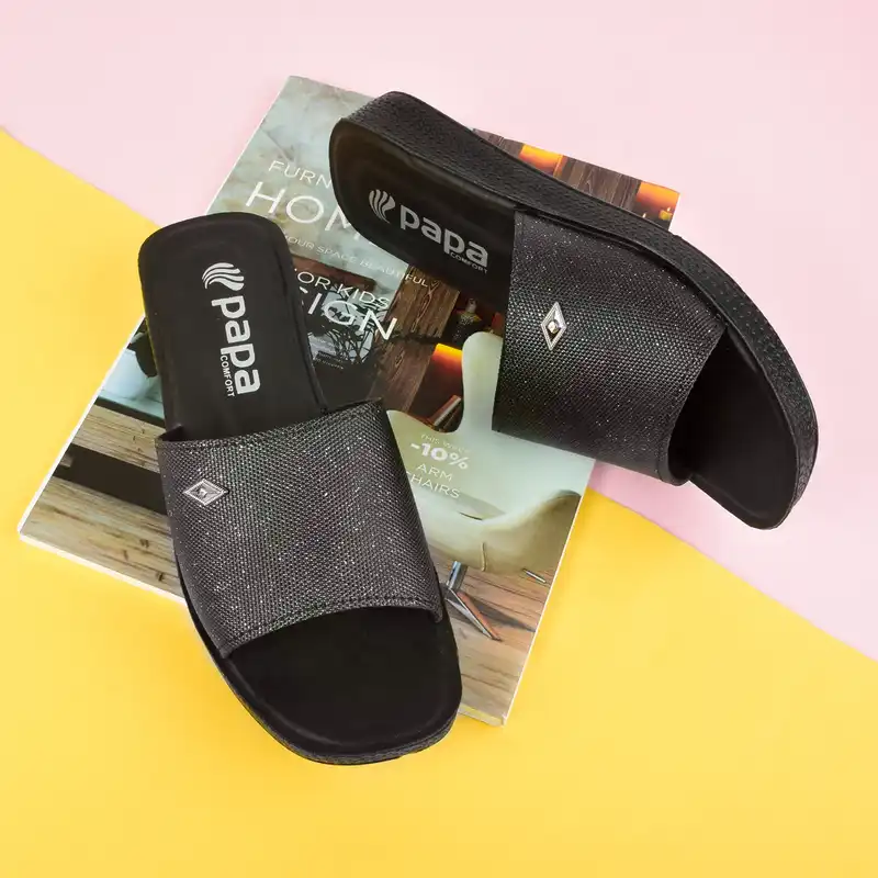 دمپایی زنانه پاپا مدل طبی لمه لوزی BK.4023