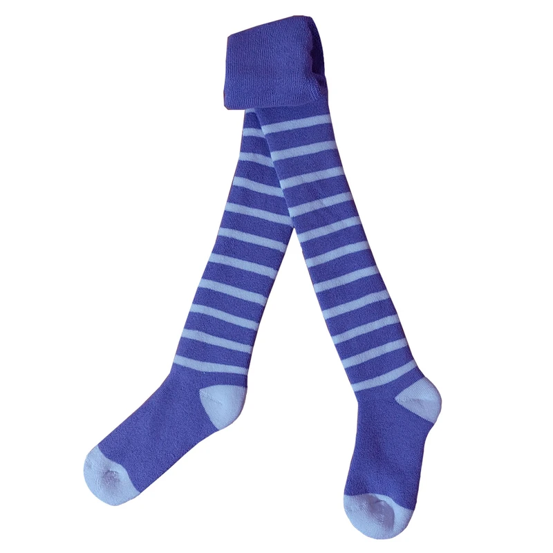 جوراب شلواری دخترانه مدل راه راه طرح حوله ای