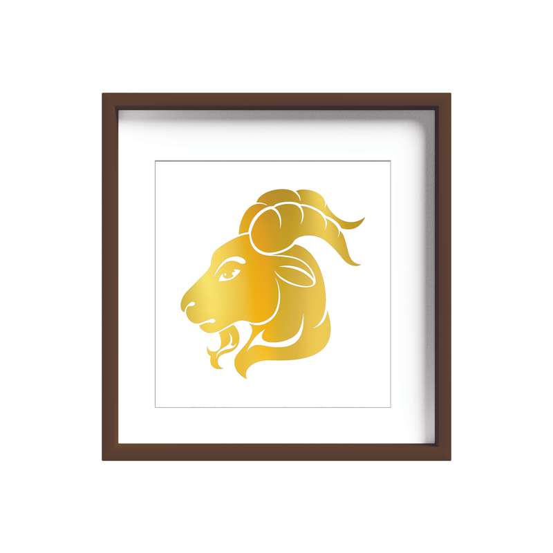 تابلو طلاکوب زرکات طرح ماه تولد دی مدل Capricorn 