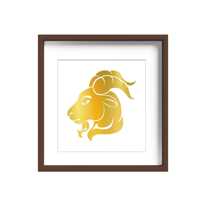 تابلو طلاکوب زرکات طرح ماه تولد دی مدل Capricorn