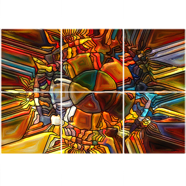 تایل سقفی آسمان مجازی کد ST 6287-6 سایز 60x60 سانتی متر مجموعه 6 عددی