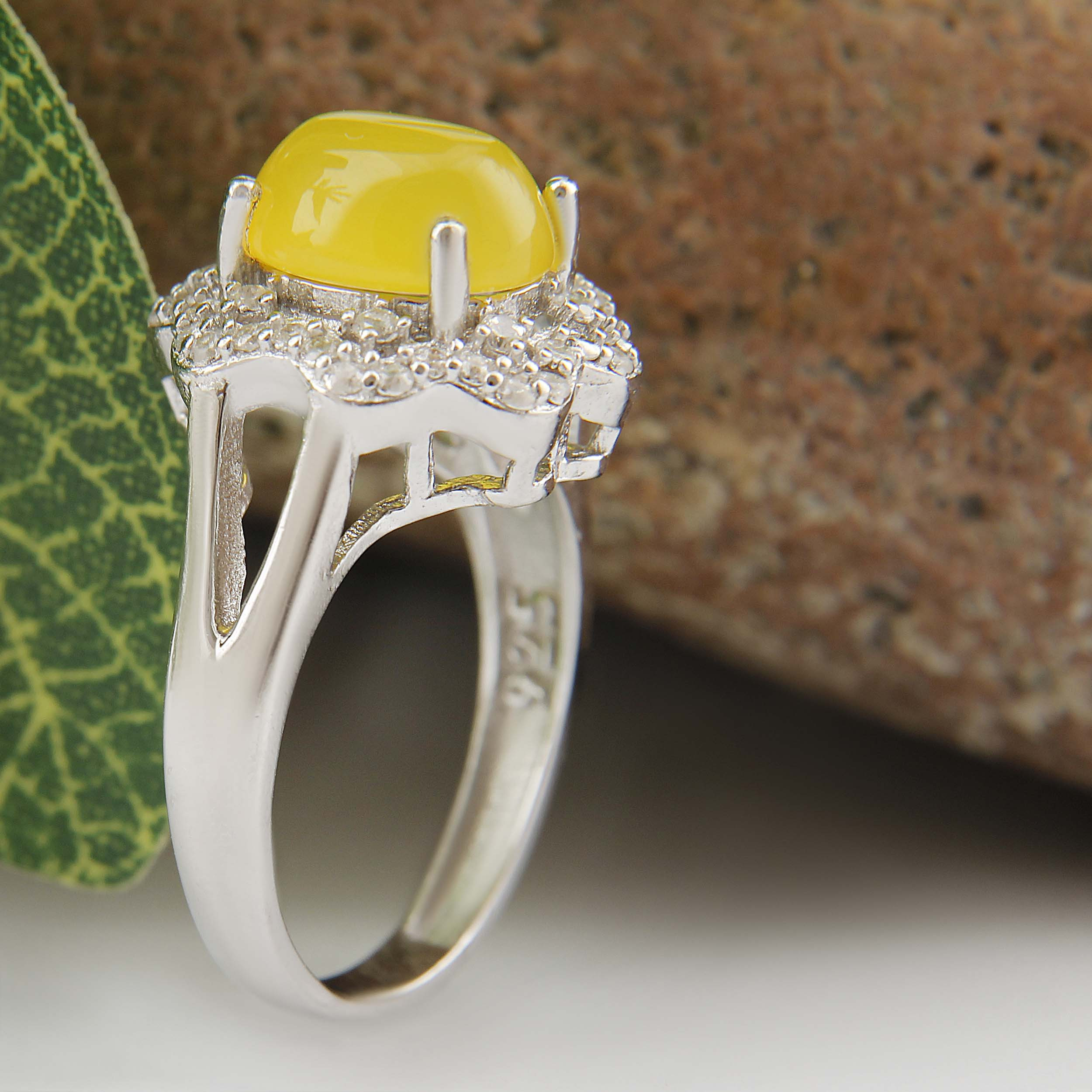 انگشتر نقره زنانه بازرگانی میلادی مدل سنگ عقیق شرف الشمس نگین برلیان بدون ریزش ابکاری رادیوم کد AWR_1579 انگشتر نقره زنانه بازرگانی میلادی مدل سنگ عقیق شرف الشمس نگین برلیان بدون ریزش ابکاری رادیوم کد AWR_1579