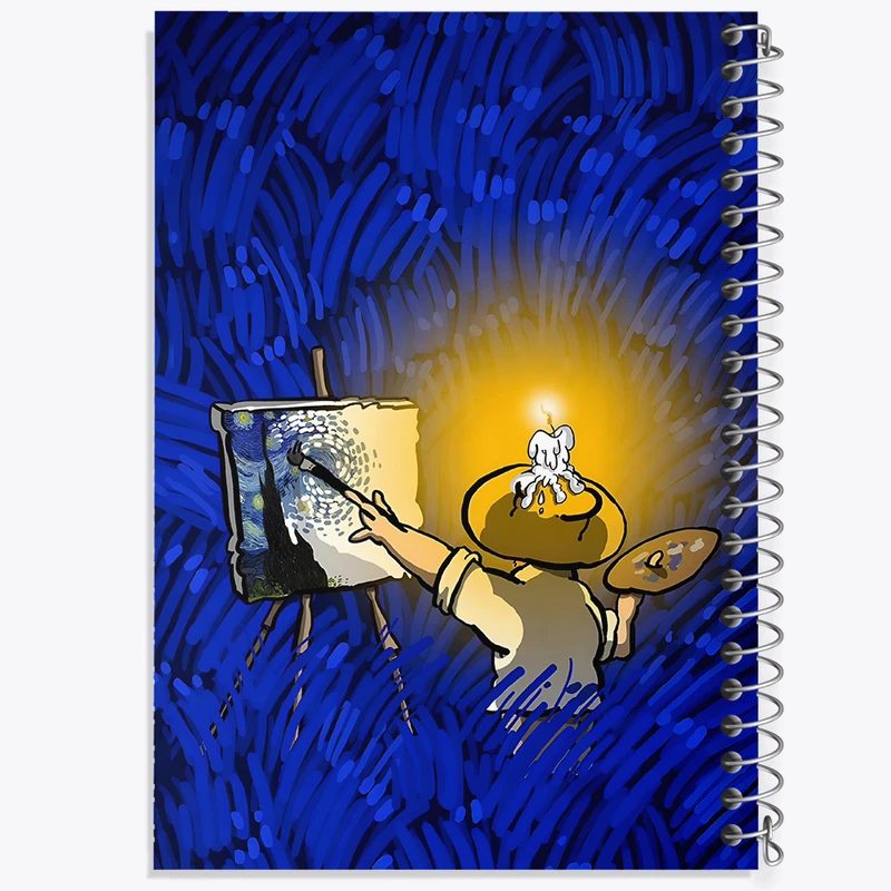 دفتر نقاشی 50 برگ خندالو طرح ونسان ونگوگ کد F5085