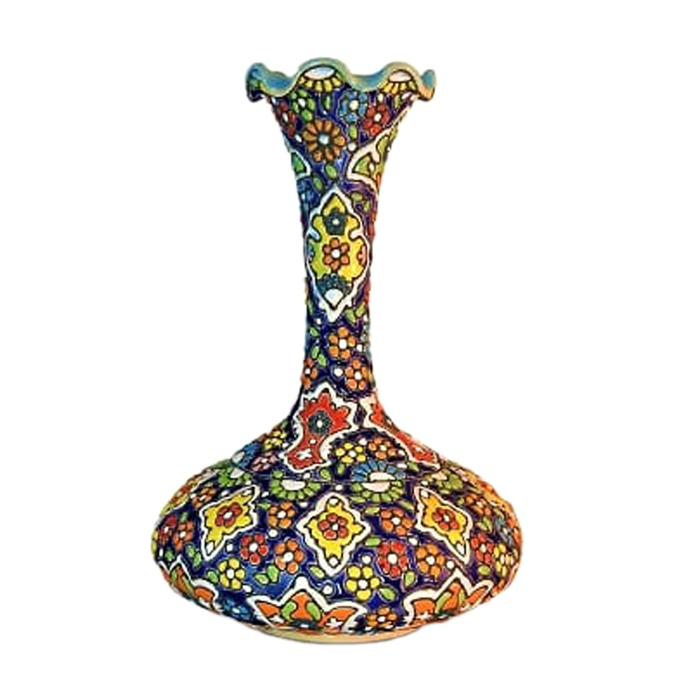 گلدان میناکاری سفالی مدل min10