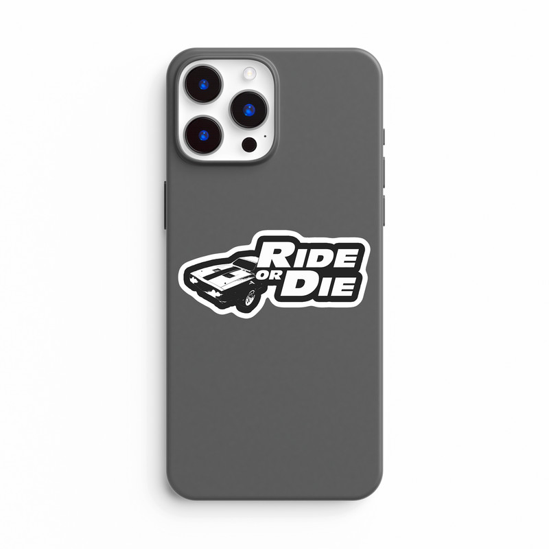 استیکر لپ تاپ و موبایل بووم طرح ماشین مدل Ride Or Die کد ZX078