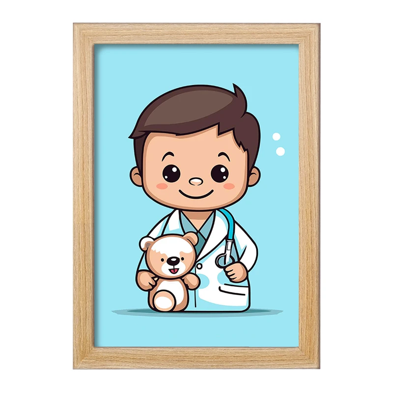 تابلو خندالو مدل پزشک و پرستار کودکانه کد 36484