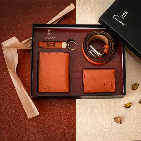 ست هدیه مردانه مدل چرم طبیعی کد k1012