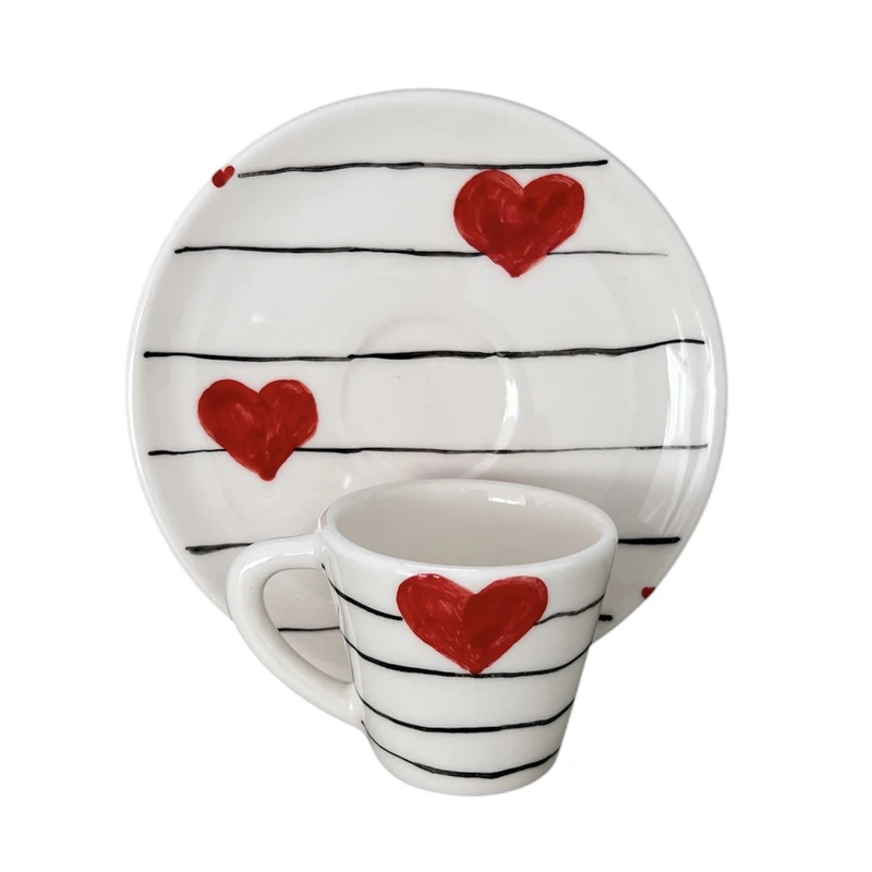 فنجان و نعلبکی مدل دسته دار کد 315