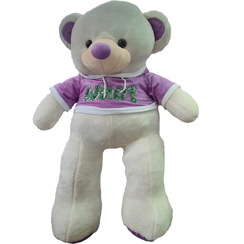 عروسک مدل خرس طرح سیوشرت پوش ارتفاع 100 سانتی متر