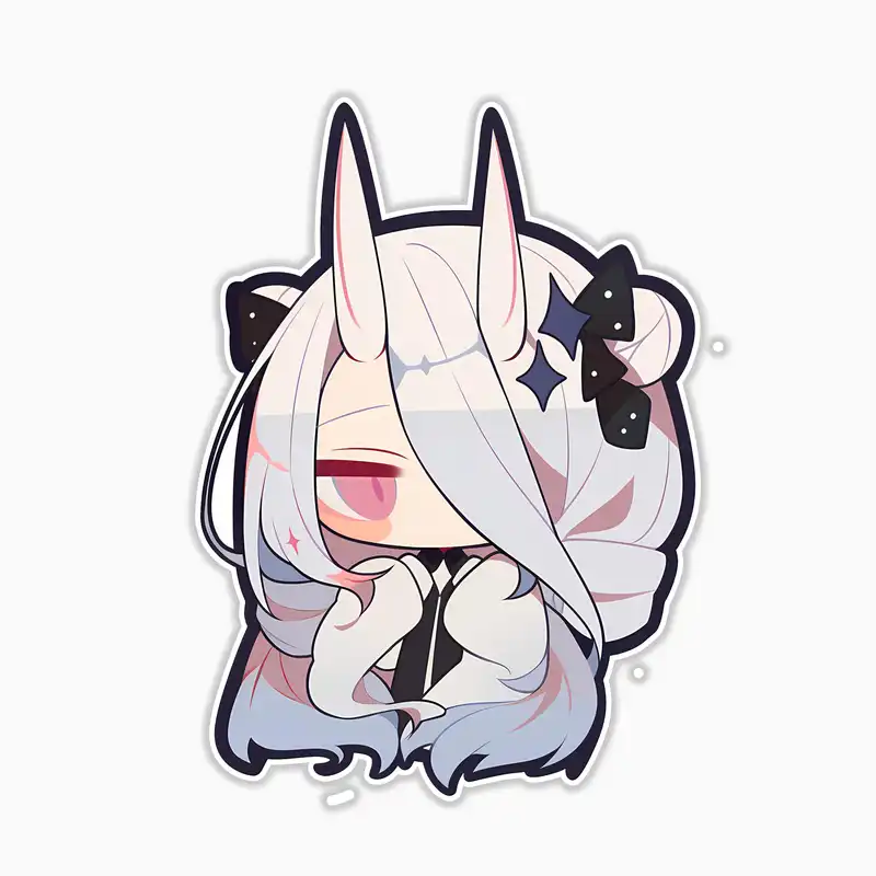 استیکر لپ تاپ و موبایل بووم طرح دختر دوست داشتنی کد MR65