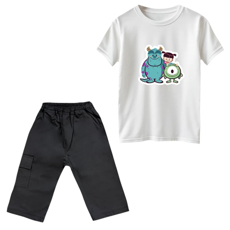 ست تی‌شرت و شلوارک پسرانه مدل کارخانه هیولاها