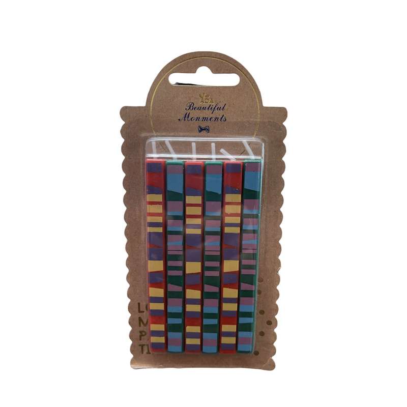 شمع تولد Beautiful Monment مدل بارکد بسته 6 عددی