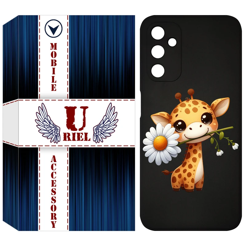 کاور یوریل قاب مدل KSH کد 38 طرح زرافه مناسب برای گوشی موبایل سامسونگ Galaxy A14 4G / A14 5G