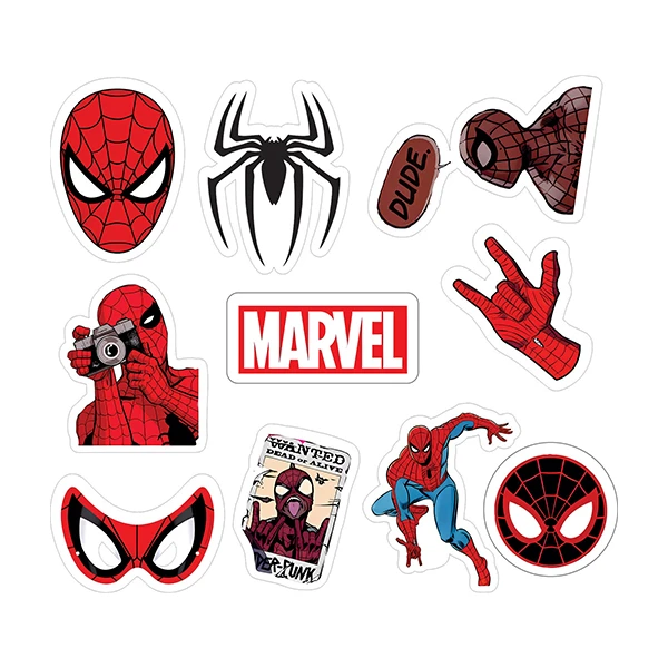 استیکر لپ تاپ توییجین و موییجین طرح Spiderman کد 01 مجموعه 10 عددی