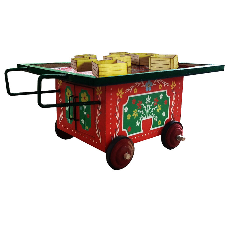 مجموعه ظروف هفت سین 7 پارچه طرح چرخ طحافی کد M