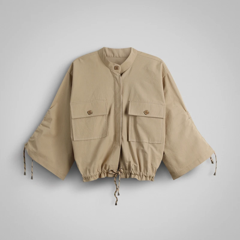 شومیز آستین سه ربع یقه ایستاده زنانه مدل nikta-jh