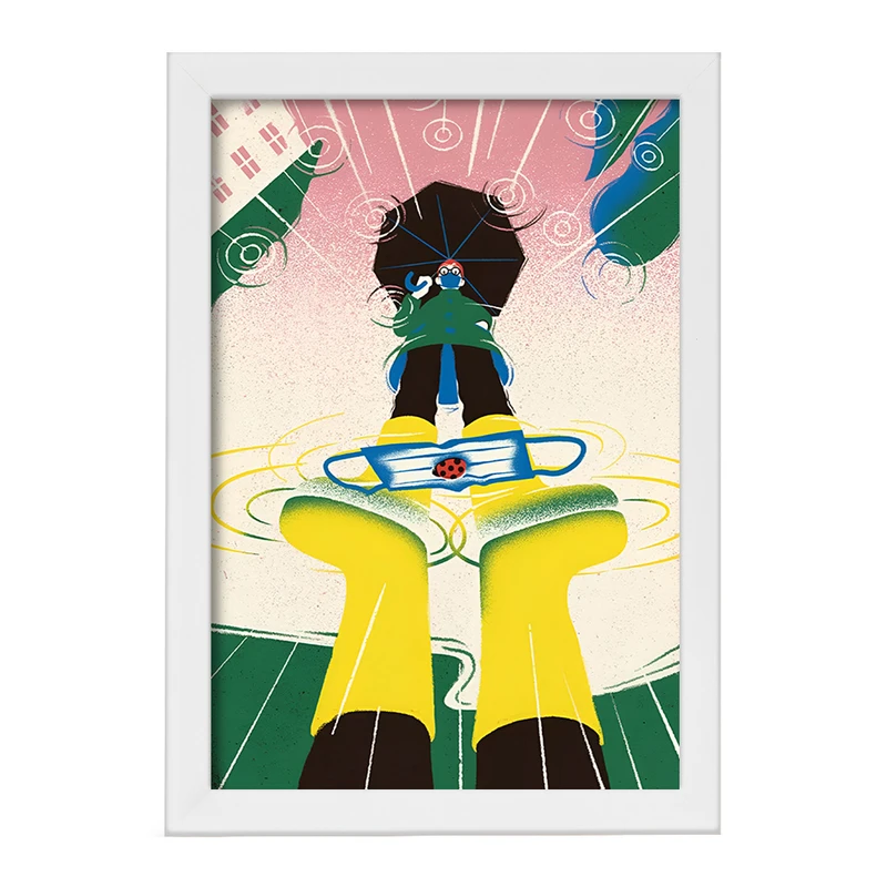 تابلو خندالو مدل روز بارانی کد F8928