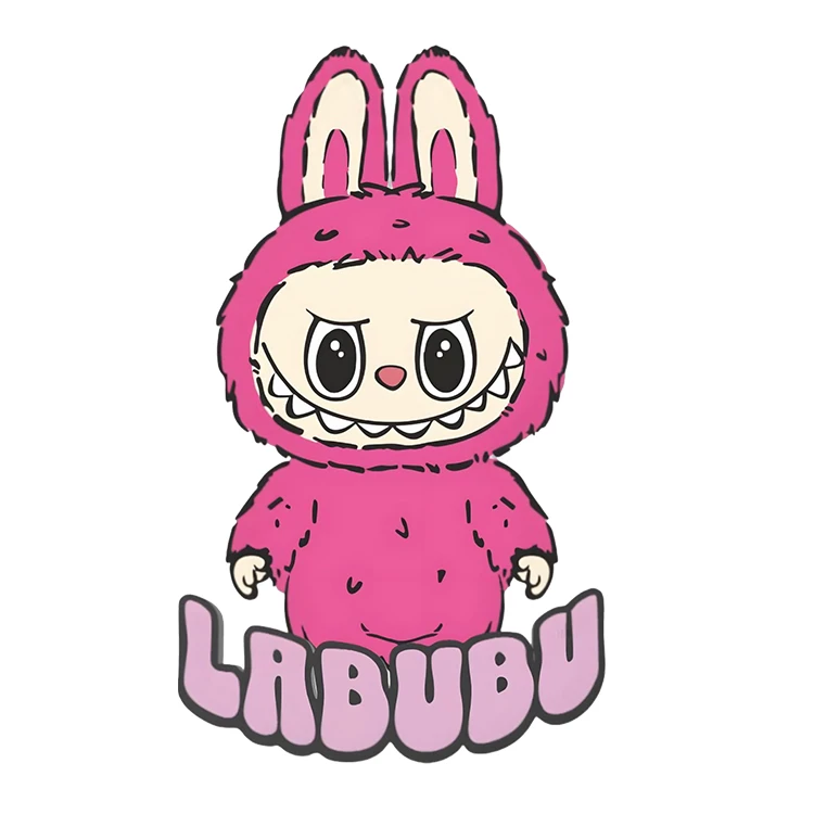 استیکر پارچه و لباس پاد آفرین مدل عروسک لبوبو کد S2259