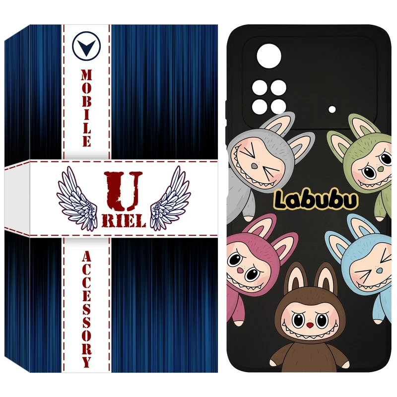 کاور یوریل قاب مدل KSH کد 102 طرح عروسک لبوبو مناسب برای گوشی موبایل شیائومی Poco M4 Pro 4G